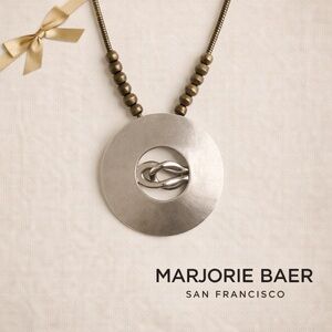 Marjorie Baer San Francisco Modernist Circle Pendant Necklace